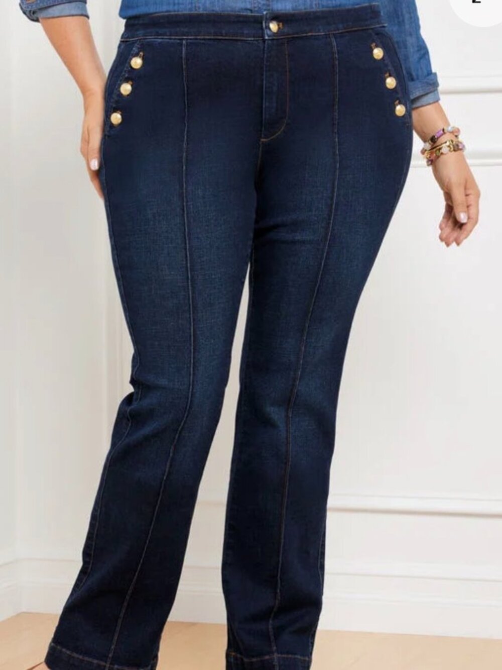 Talbots Sailor Flare Leg Jeans – Lillia Wash Size 2 | P243261353